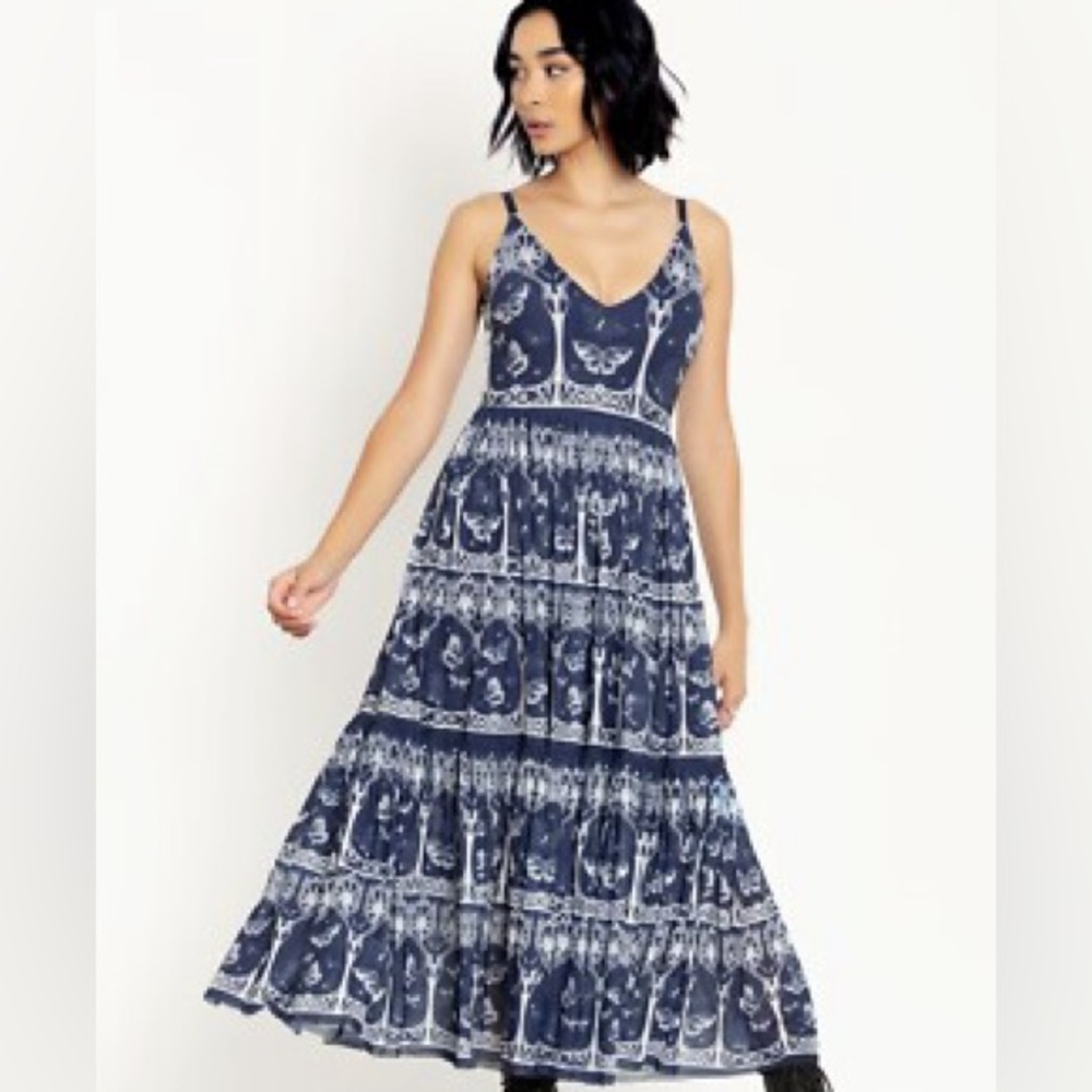 Blackmilk medium butterflies nouveau midaxi dress